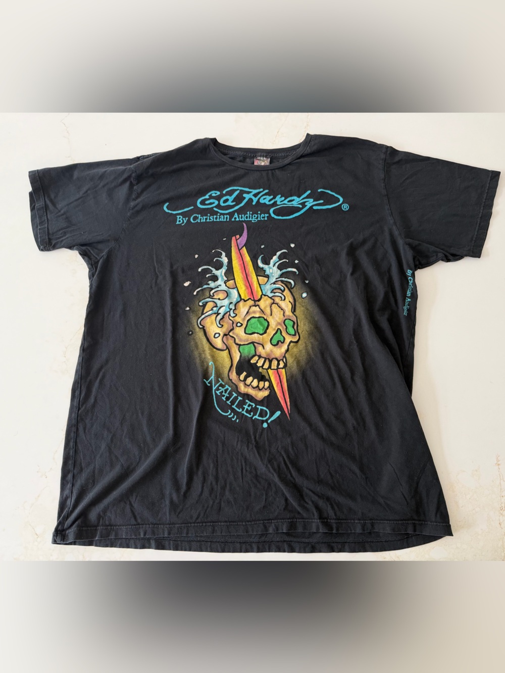 Ed Hardy vintage black skull dagger t-shirt